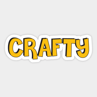 Film Crew On Set - Crafty - Gold Text - Front Sticker